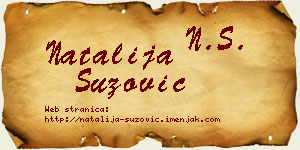 Natalija Suzović vizit kartica